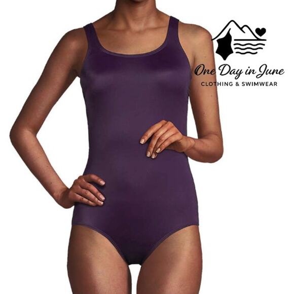 Land's End Square Neck One Piece Swimsuit Size 6 - Picture 1 of 7